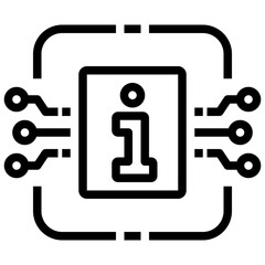 information outline style icon