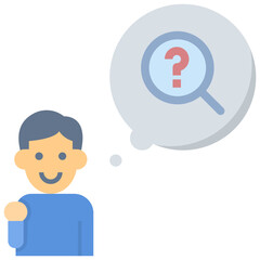 detective flat style icon