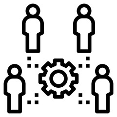 interdependence outline style icon