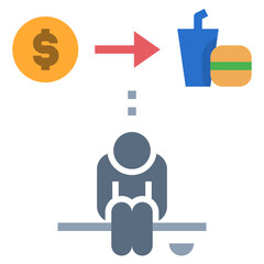 donate flat style icon