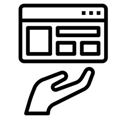 Obraz premium interface outline style icon