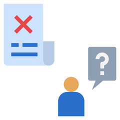 fake news flat style icon