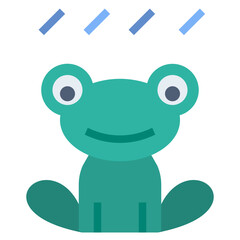 frog flat style icon