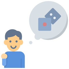 gamble flat style icon