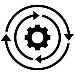 management outline style icon