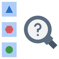idea selection flat style icon