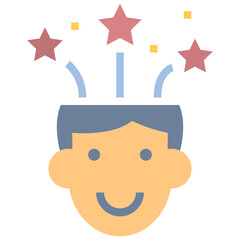 imagination flat style icon