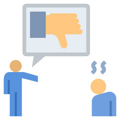 insult flat style icon