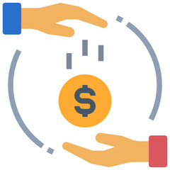 loan flat style icon
