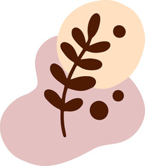 hand draw leaf doodle