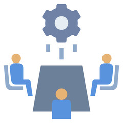 meeting flat style icon