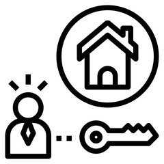 ownership outline style icon