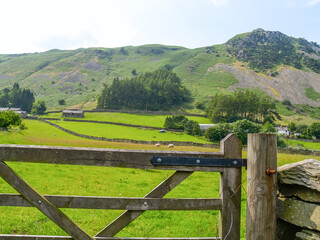 British rural landscape rolling green fields