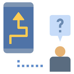 online map flat style icon