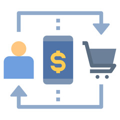 online retail flat style icon