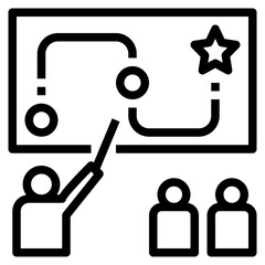 plan outline style icon