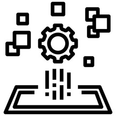 platform outline style icon