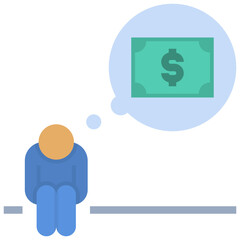 poor flat style icon