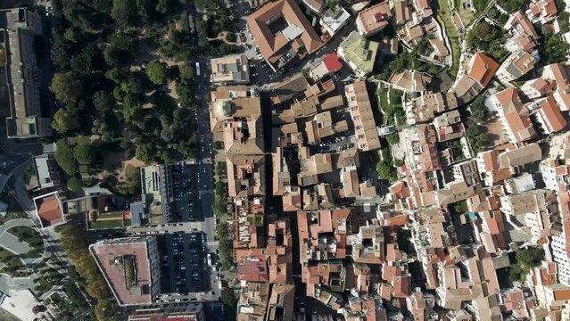Aerial view of Salerno old town, Salerno, Campania, Italy.