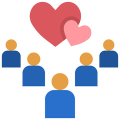 relation flat style icon