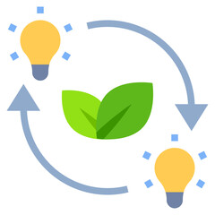 renewable flat style icon