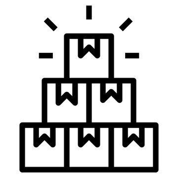 quantity outline style icon