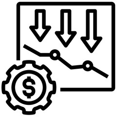 regression outline style icon
