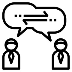 sharing outline style icon