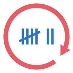 Obraz premium try again flat style icon