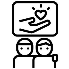 support outline style icon