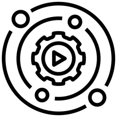 system outline style icon