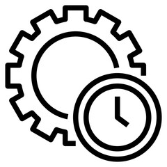 time outline style icon