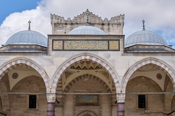 Fototapeta na wymiar Suleymaniye Mosque Ottoman imperial mosque in Istanbul Turkey