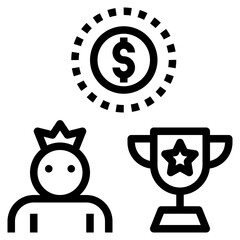 winner outline style icon