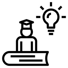 wisdom outline style icon