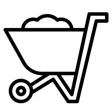 recommend clip art: wheelbarrow outline style icon