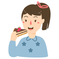 People eating delicious food