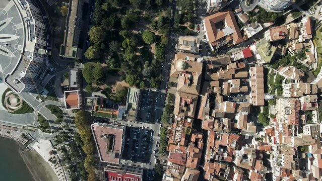 Aerial view of Salerno old town, Salerno, Campania, Italy.