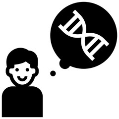 biologist glyph style icon