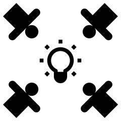 brainstorming glyph style icon