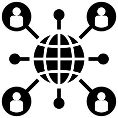 connection glyph style icon