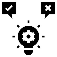 decision intelligence glyph style icon