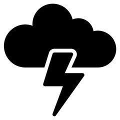 flash glyph style icon