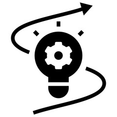 innovation glyph style icon