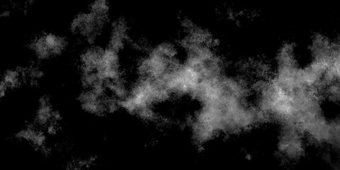 Abstract design with smoke on black background .Realistic steam smoke Floating fog and dark black watercolor Ombre leaks and splashes texture on white watercolor paper background. paper texture design