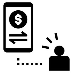 online payment glyph style icon