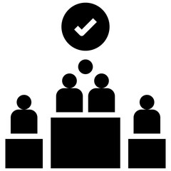 plebiscite glyph style icon