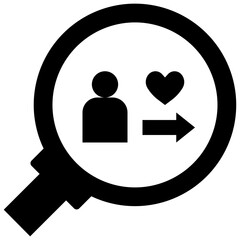 prognosis glyph style icon