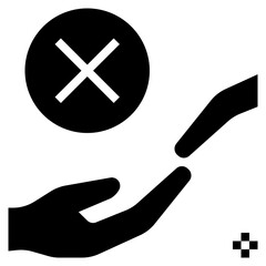 Obraz premium touchless glyph style icon