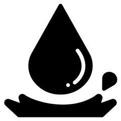 waterdrop glyph style icon